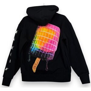 Coachella Hoodie Unisex S Black Spectra Pop 2025 Music Festival Ant Sleeve